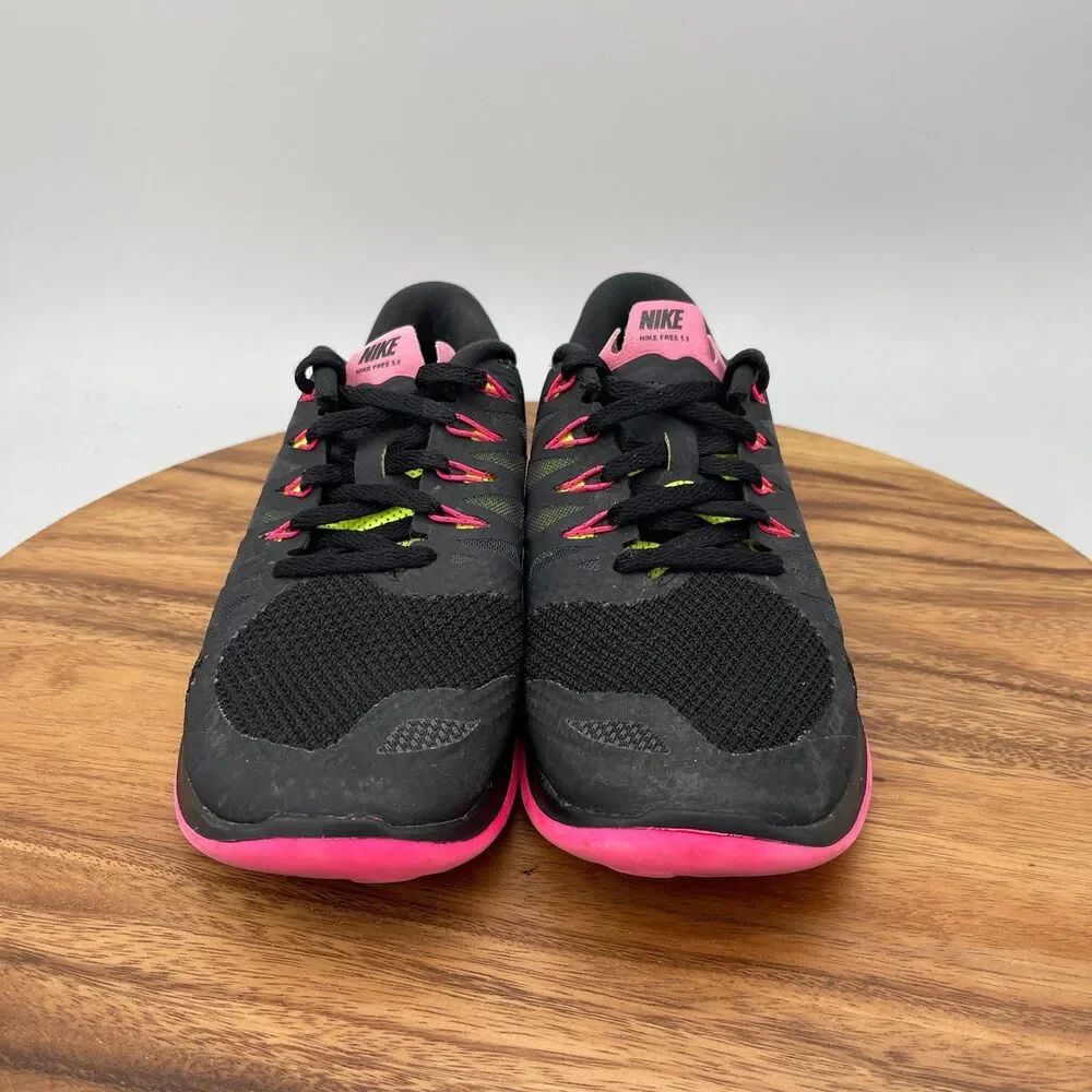 Nike Free 5.0 Shoes Womens Size 9 Black Running Comfort Walking Gym Sneakers